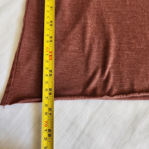 Natural Life Jumpsuit Womens O/S Burgundy Wide Leg Beach Relaxed Boho Minimalist - Picture 13 of 16